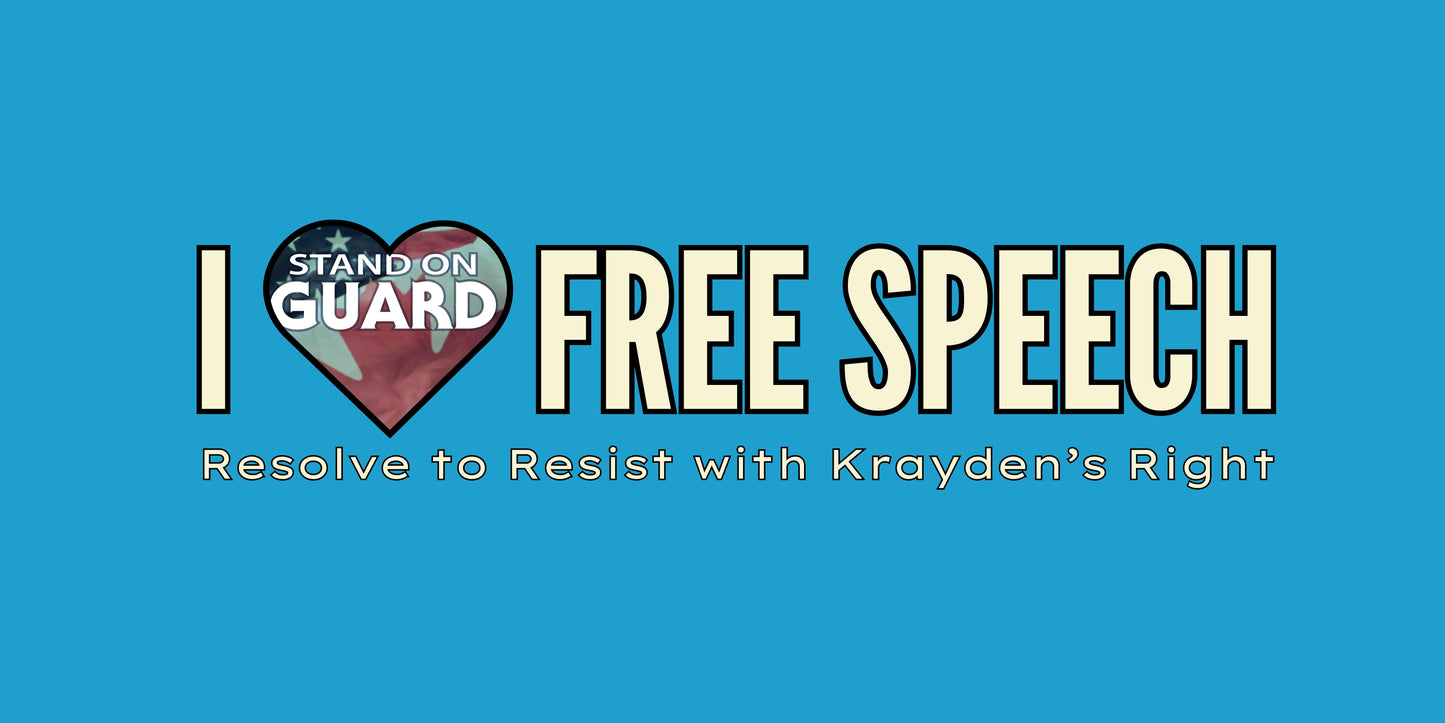 NEW! I LOVE Free Speech Blue Mug (2 Choices: 11oz & 15oz)