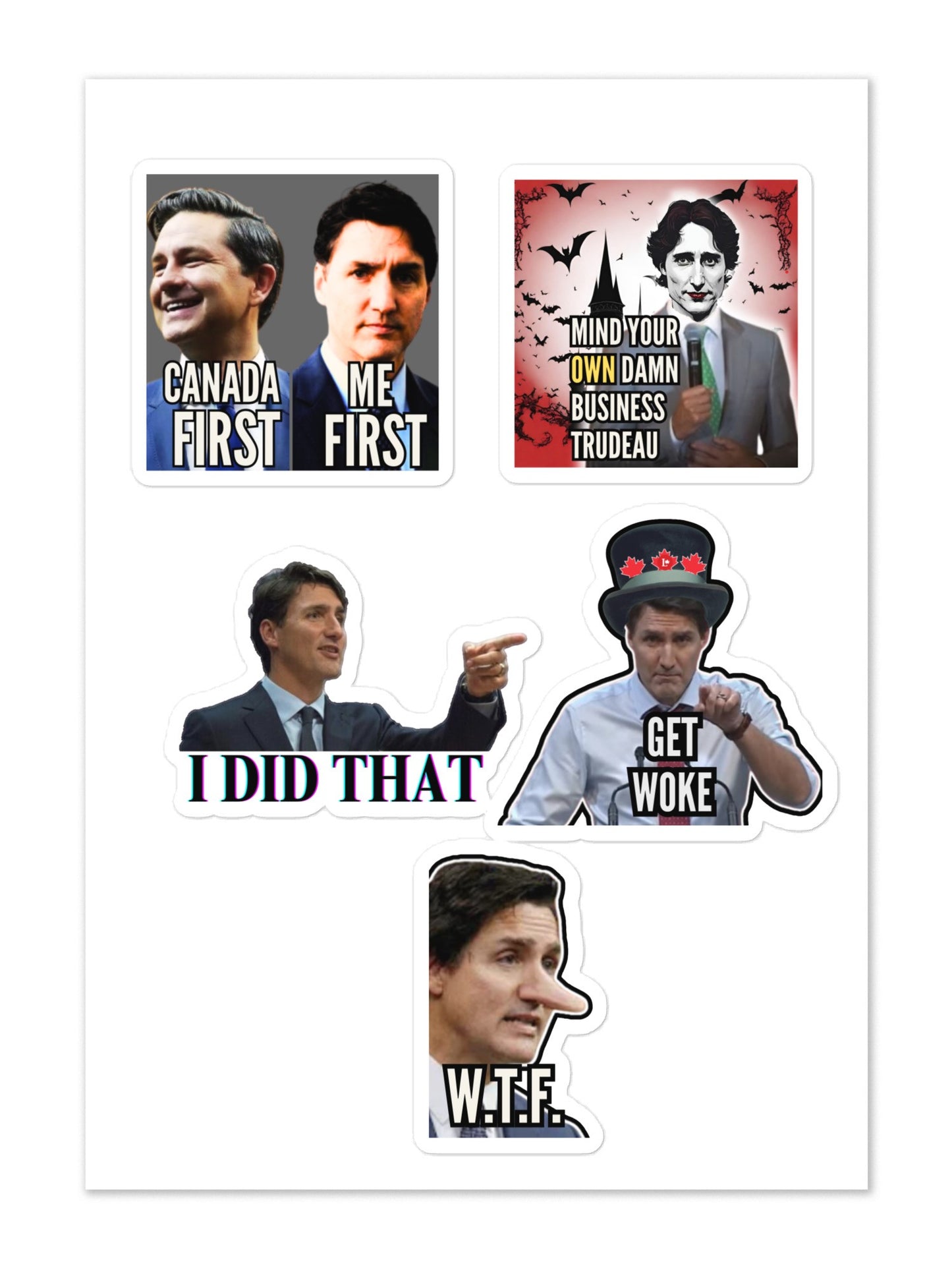 4. Trigger Stickers -- Trudeau 2 (Stand on Guard)