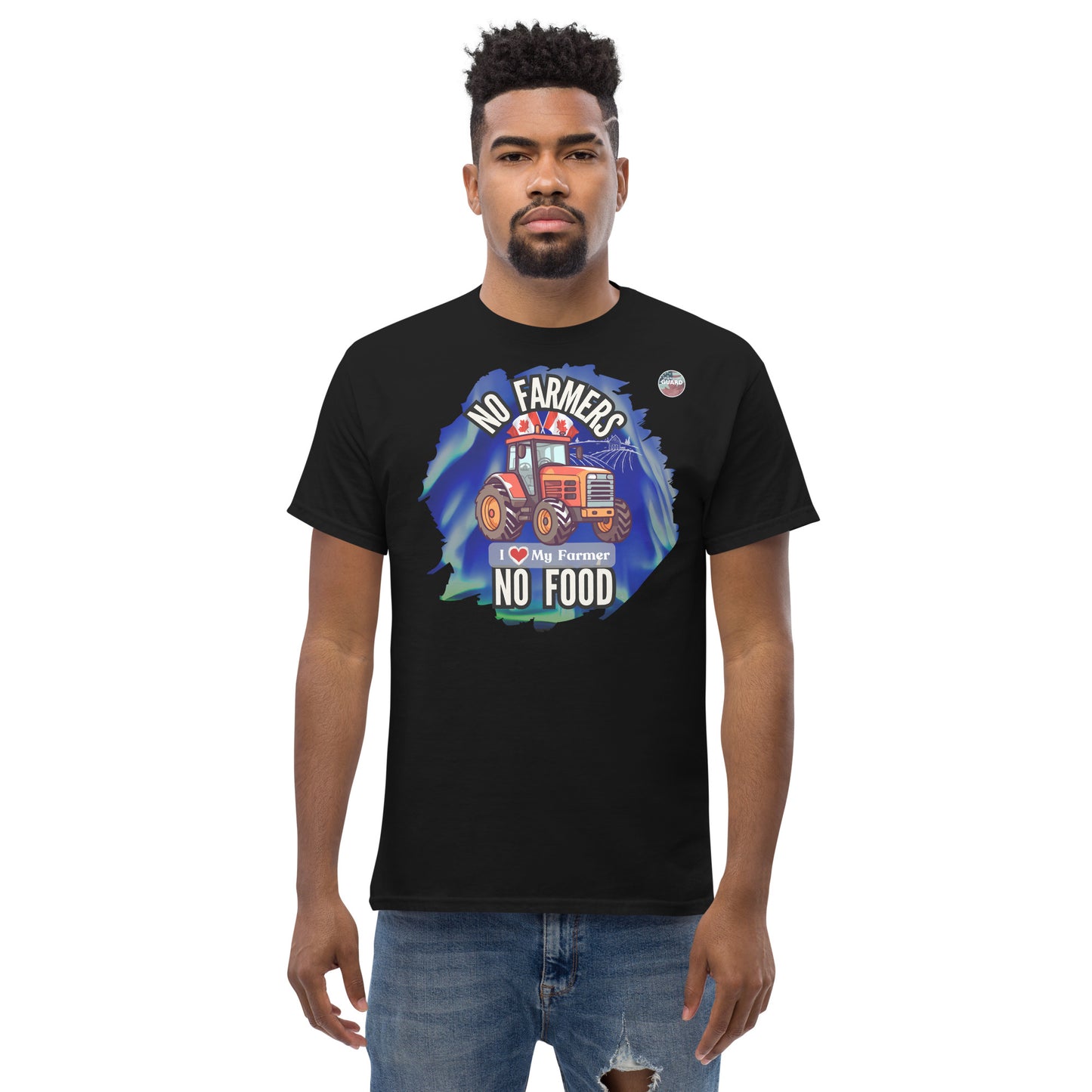 Black Unisex Classic Tee (No Farmers No Food)