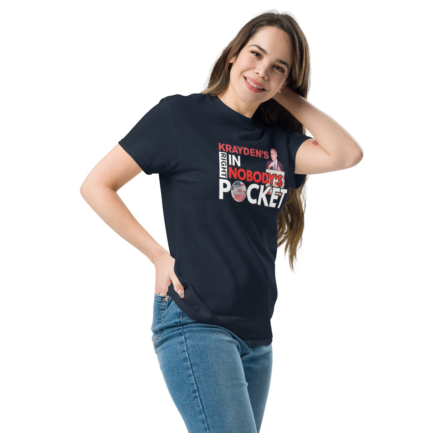 NEW! Nobody's Pocket Krayden's Right Unisex classic tee (Navy blue)