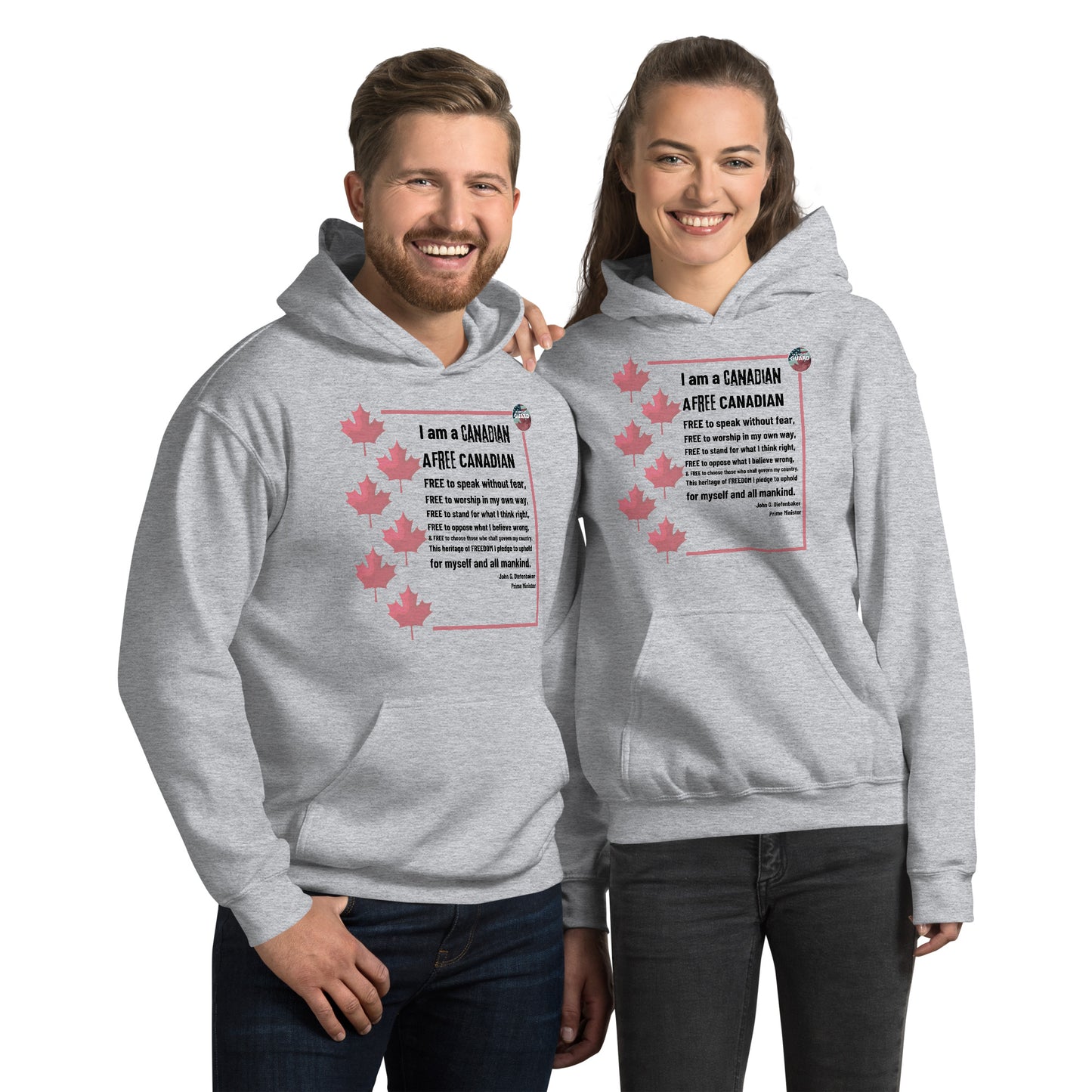 Grey Unisex Hoodie (I Am a Canadian)