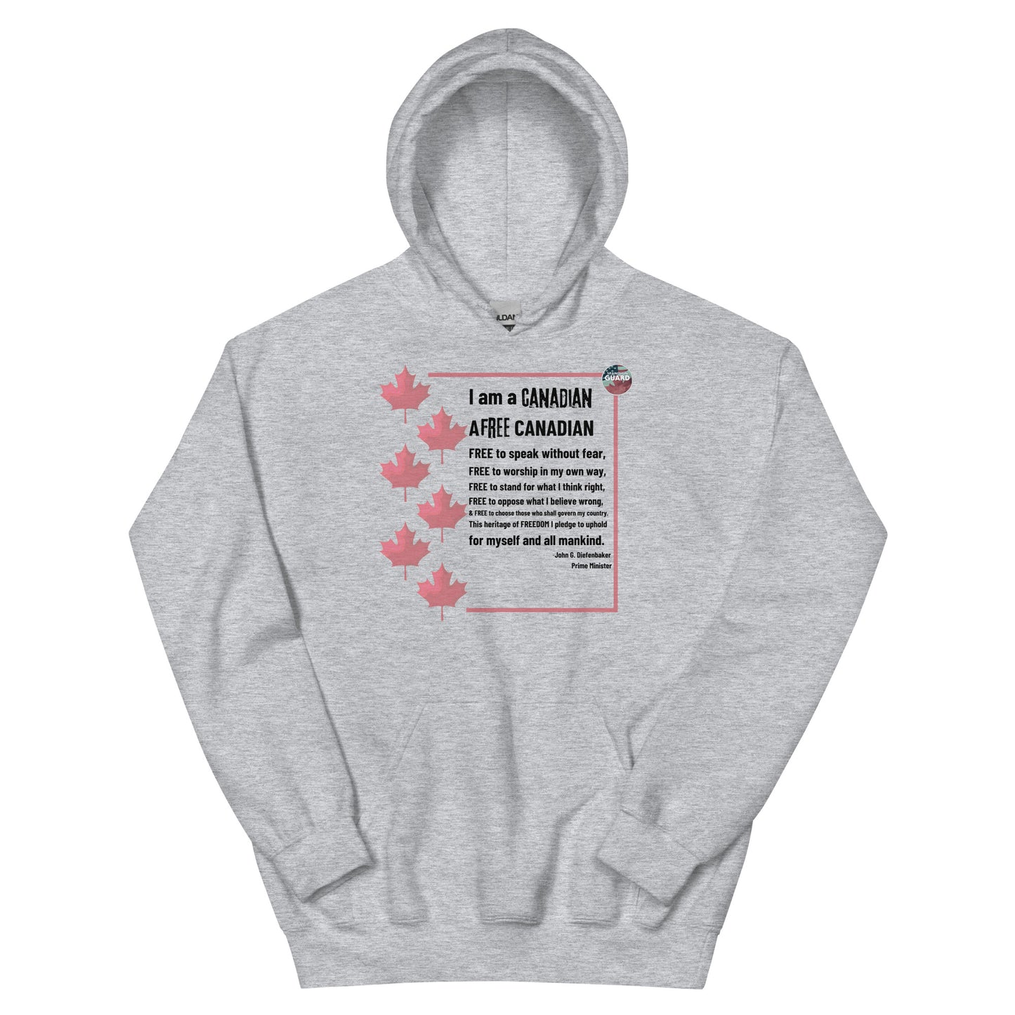 Grey Unisex Hoodie (I Am a Canadian)