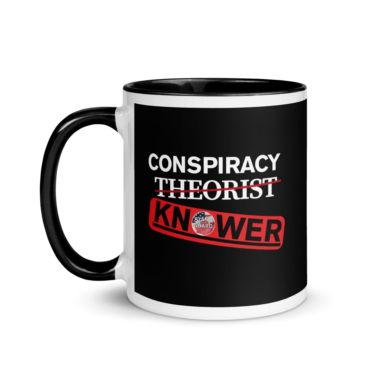NEW! Conspiracy Knower Coffee Mug Black (11oz Cup and 15oz Cup)