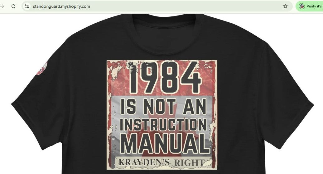 1984 is NOT an Instruction Manual Unisex classic tee (Red & Black)