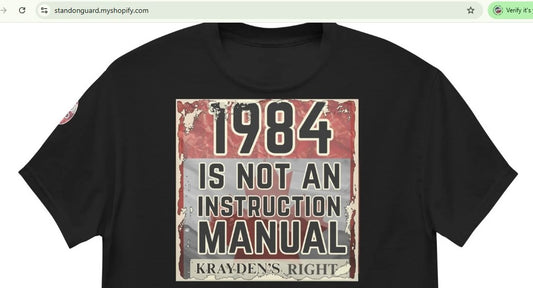 1984 is NOT an Instruction Manual Unisex classic tee (Red & Black)