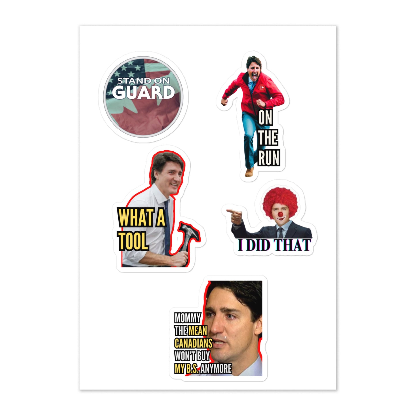 3. Trigger Stickers -- Trudeau 1 (Stand on Guard)