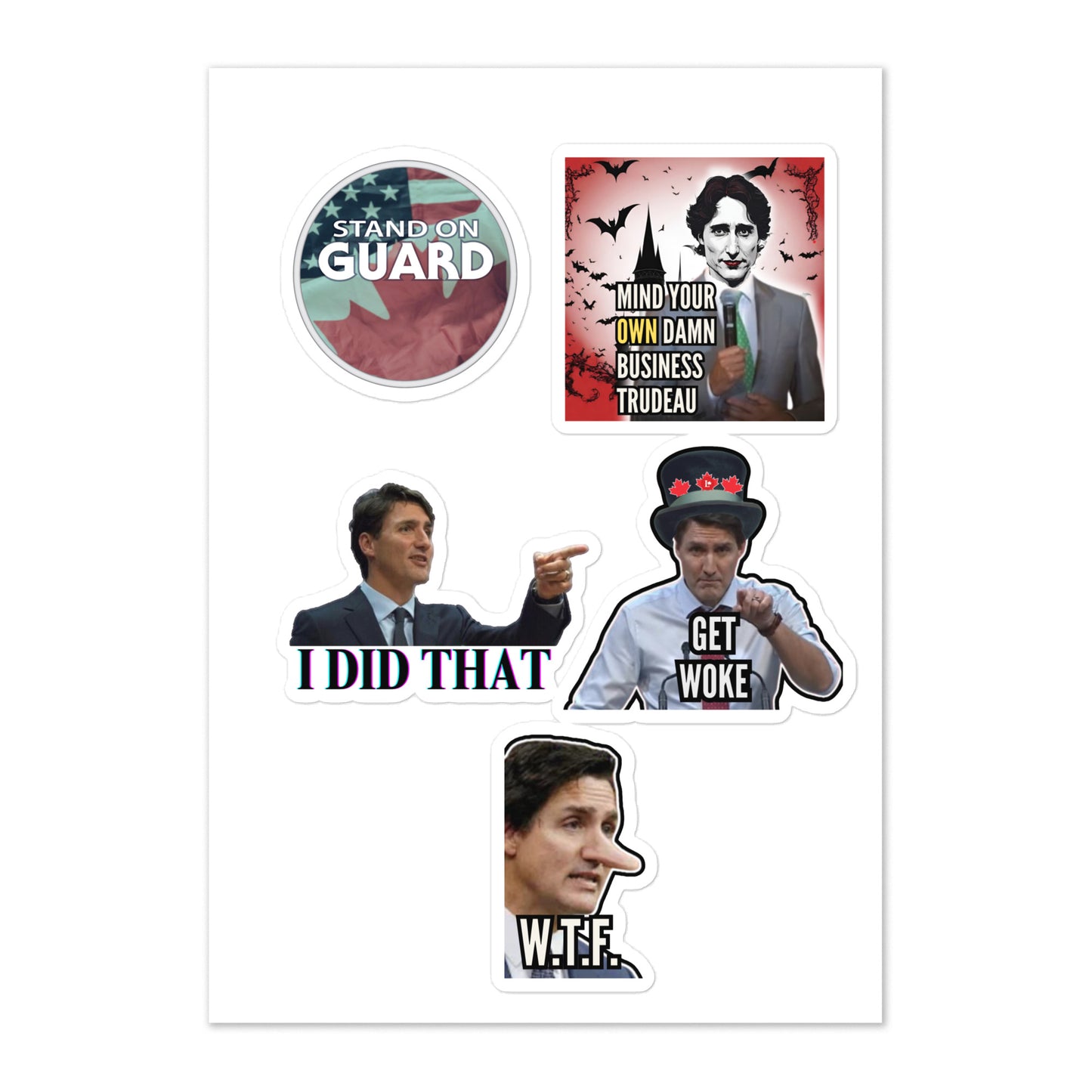 4. Trigger Stickers -- Trudeau 2 (Stand on Guard)