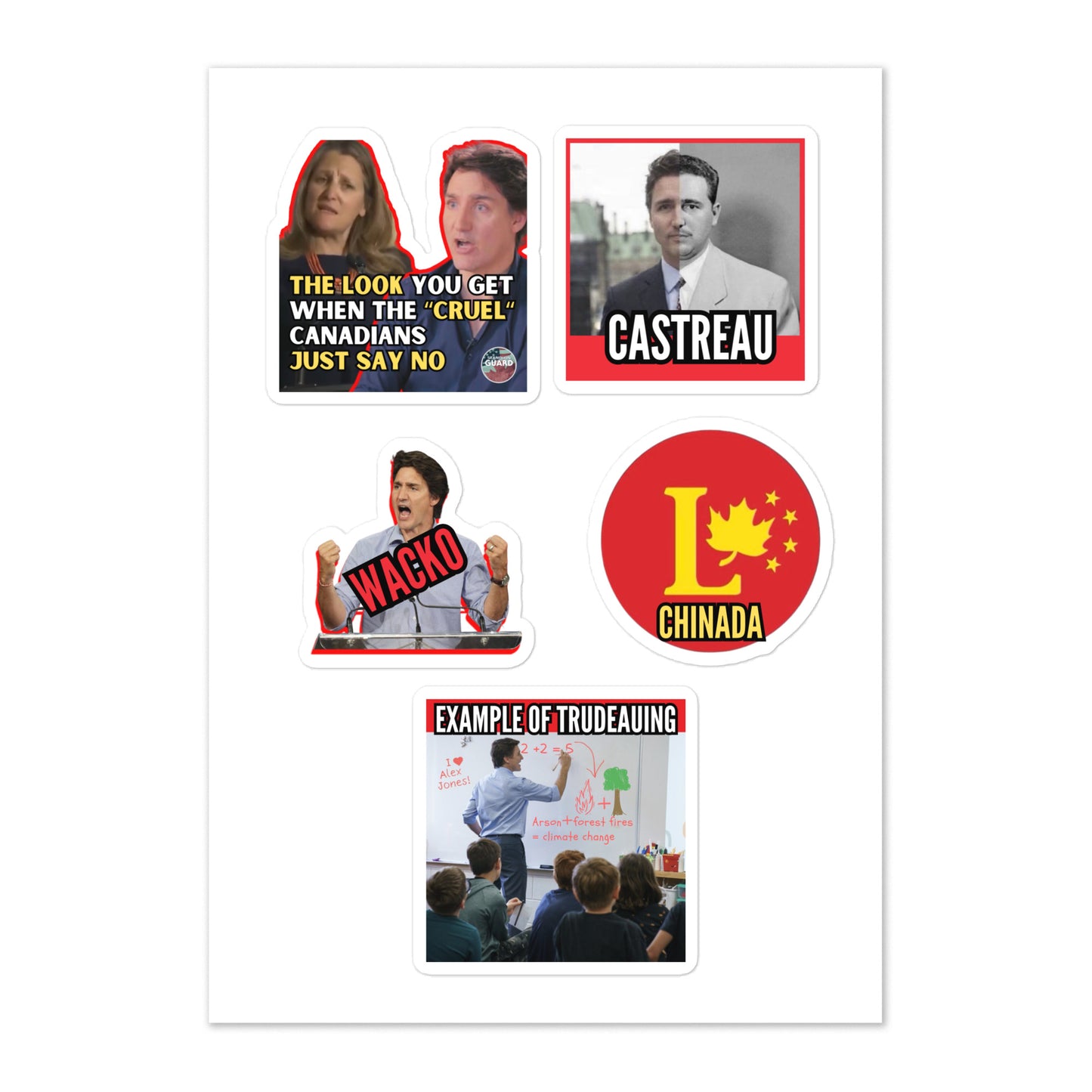 6. Trigger Stickers -- Trudeauing - Trudeau 4 (Stand on Guard)