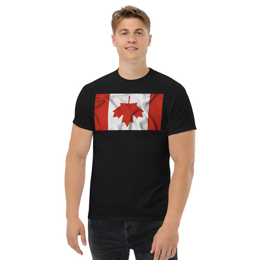 Canada Protest Upside Down Maple Leaf Unisex classic tee (Black, Pink, Blue, Grey)