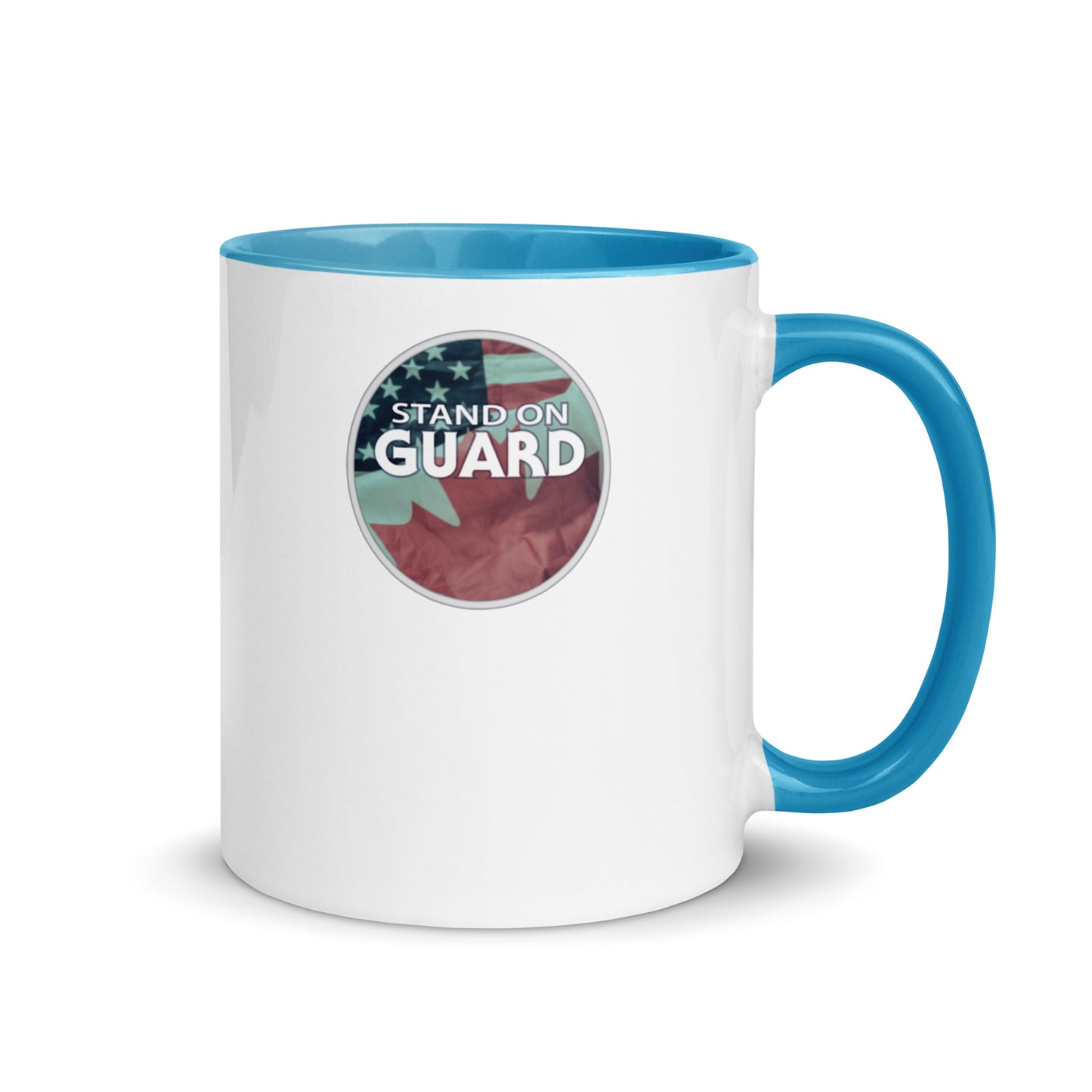 Stand on Guard Mug with Blue Color Inside  (2 Choices: 11oz & 15oz)